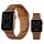 Apple Watch 4/5/6/7/8/SE (38/40/41mm) PU bőr óraszíj világosbarna - 1 kép