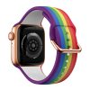 Apple Watch 38/40/41mm szilikon óraszíj szivárvány mintás Alphaja- 1 kép