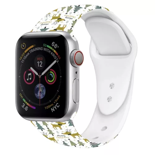 Apple Watch (42/44/45/49mm) karácsonyi mintás óraszíj Alphajack (X- 1 kép