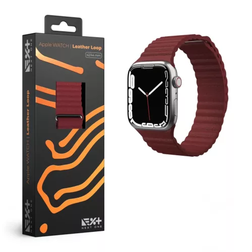 Apple Watch 4/5/6/7/8/SE/Ultra (42/44/45/49mm) Next One bőr óraszíj-6427157003021 3 kép
