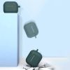 AirPods 3 tok szilikon puha tok + karabiner sötétkék-9145576230749 6 kép