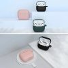 AirPods 3 tok szilikon puha tok + karabiner sötétkék-9145576230749 10 kép