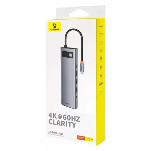HUB 11in1 Baseus Metal Gleam Series USB-C to USB-C PD / 3x USB-A 3.0 /-6932172636562 5 kép