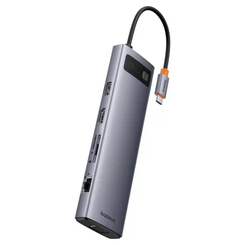 HUB 11in1 Baseus Metal Gleam Series USB-C to USB-C PD / 3x USB-A 3.0 /-6932172636562 7 kép