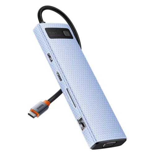 HUB 11in1 Baseus Metal Gleam Series USB-C to USB-C PD / 3x USB-A 3.0 /-6932172636562 8 kép