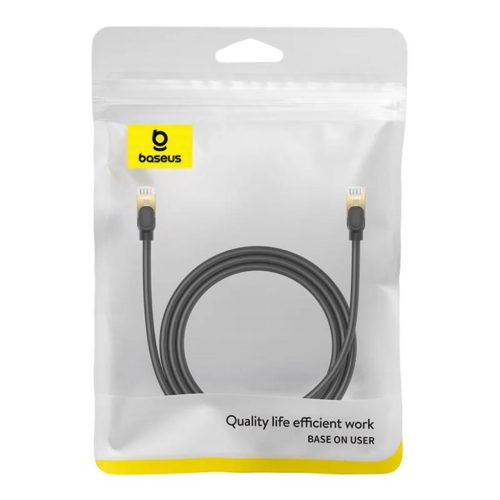 Baseus Hálózati kábel Cat.8, Ethernet RJ45, 40 Gbps, 1,5m (fekete)-6932172646646 8 kép