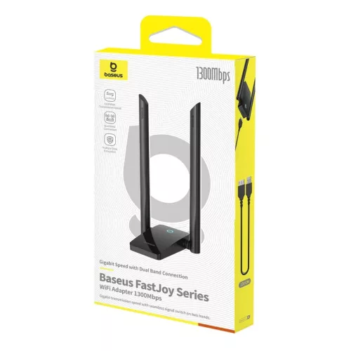 Baseus FastJoy B01317600111-05 1300 Mb/s USB hálózati kártya - feke-6932172661908 7 kép