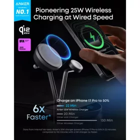 Anker Prime MagGo AirCool 3in1 vezeték nélküli töltő, 25W, fekete-194644268039 2 kép