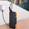 Choetech B658 Napelemes töltő 2x USB 10000mAh Qi 5W (fekete-narancs)-6932112103833 5 kép