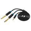 3,5 mm TRS férfi - 2x 6,35 mm férfi audió kábel 1m Vention BACBF (-6922794728578 2 kép