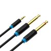 3,5 mm TRS férfi - 2x 6,35 mm férfi audió kábel 1m Vention BACBF (-6922794728578 3 kép
