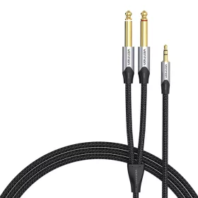 Audio kábel 3,5mm apa - 2x jack 6,35mm apa Vention BARHK 8m