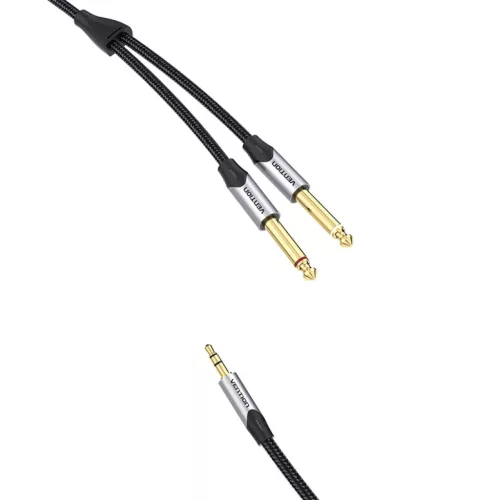 Audio kábel 3,5mm apa - 2x jack 6,35mm apa Vention BARHK 8m-6922794790278 4 kép
