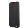 Samsung Galaxy S22+ Plus BMW PU Triangles Tricolor fliptok fekete (BMB-3666339043339 2 kép