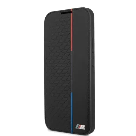 Samsung Galaxy S22+ Plus BMW PU Triangles Tricolor fliptok fekete (BMB-3666339043339 2 kép