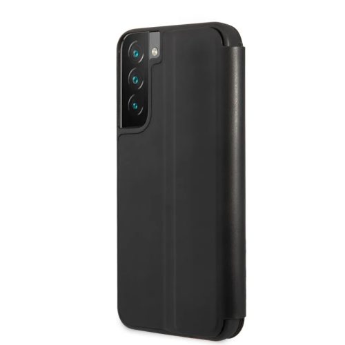 Samsung Galaxy S22+ Plus BMW PU Triangles Tricolor fliptok fekete (BMB-3666339043339 2 kép
