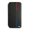 Samsung Galaxy S22+ Plus BMW PU Triangles Tricolor fliptok fekete (BMB-3666339043339 4 kép