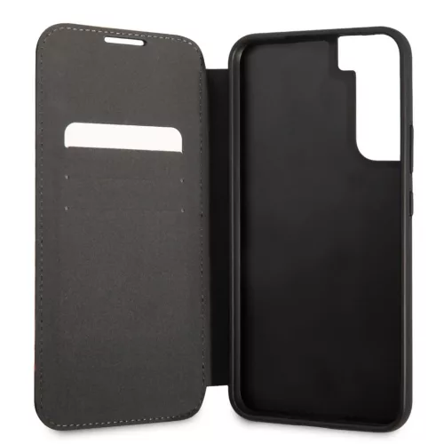 Samsung Galaxy S22+ Plus BMW PU Triangles Tricolor fliptok fekete (BMB-3666339043339 5 kép