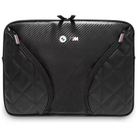   BMW Carbon Zsebek és Fém Logó Laptop Táska 14" fekete