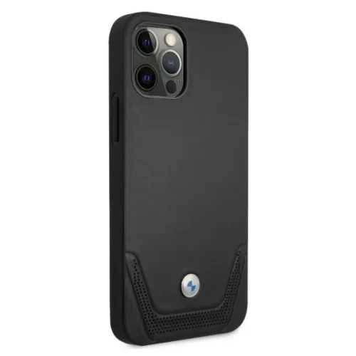  iPhone 12/12 Pro BMW Perforált bőrtok fekete (BMHCP12MRSWPK)-3666339010812 1 kép