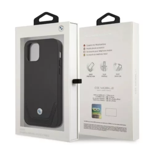  iPhone 12/12 Pro BMW Perforált bőrtok fekete (BMHCP12MRSWPK)-3666339010812 5 kép