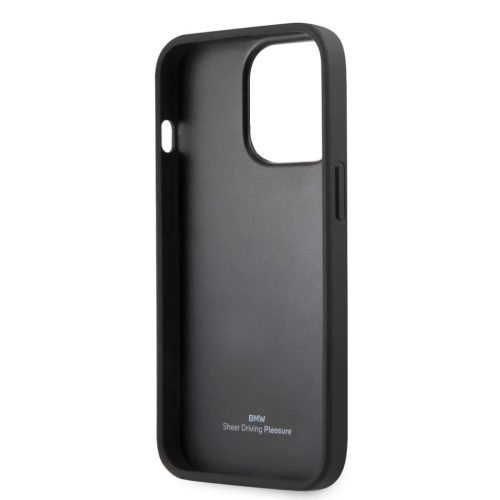 iPhone 14 Pro BMW Leather Hot Stamp tok fekete (BMHCP14LSLLBK)-3666339090401 4 kép