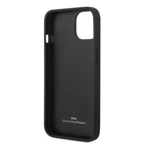  iPhone 14 Fekete BMW Signature Leather Big Logo tok-3666339066642 3 kép