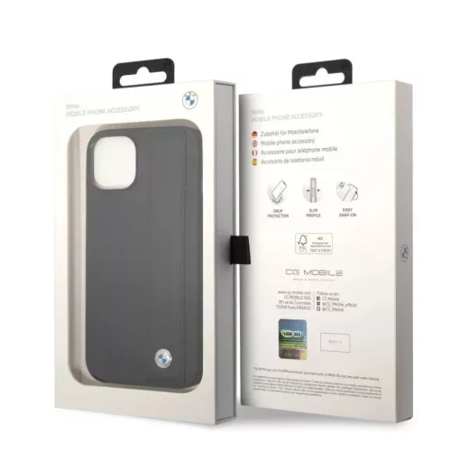  iPhone 14 Fekete BMW Signature Leather Big Logo tok-3666339066642 4 kép