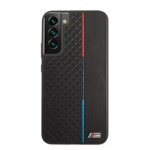 Samsung Galaxy S22+ Plus BMW PU Triangles Tricolor tok fekete (BMHCS22-3666339043308 5 kép