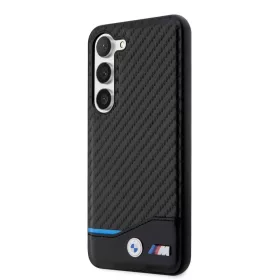 Samsung Galaxy S23 Plus BMW M PU Carbon Blue Line tok fekete-3666339114589 3 kép