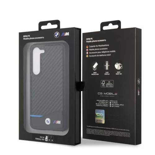 Samsung Galaxy S23 Plus BMW M PU Carbon Blue Line tok fekete-3666339114589 2 kép