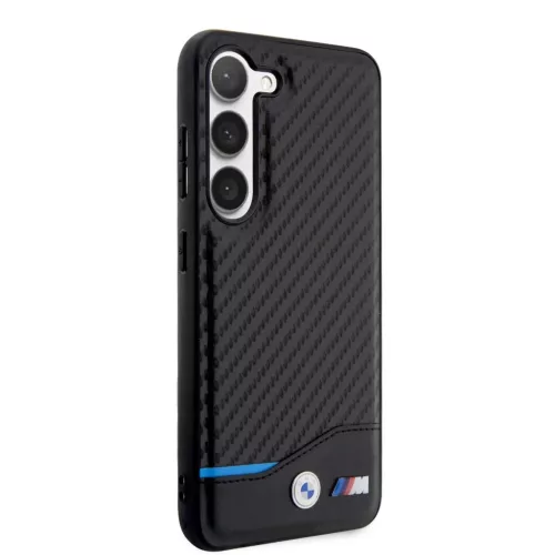 Samsung Galaxy S23 Plus BMW M PU Carbon Blue Line tok fekete-3666339114589 4 kép