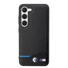 Samsung Galaxy S23 Plus BMW M PU Carbon Blue Line tok fekete-3666339114589 5 kép
