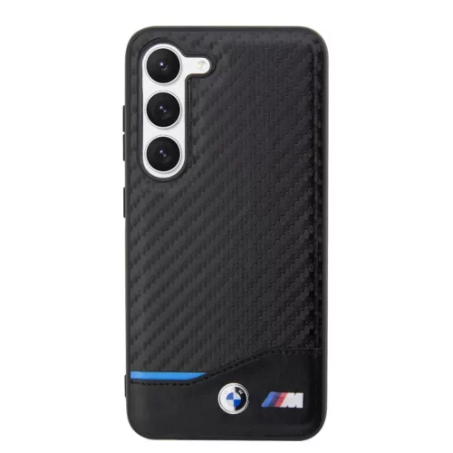 Samsung Galaxy S23 Plus BMW M PU Carbon Blue Line tok fekete-3666339114589 5 kép