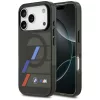  iPhone 17 Pro Fekete BMW M IML fém gombok trikolor vonalak MagSafe tok
