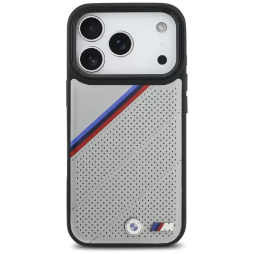 iPhone 17 Pro BMW M Tricolor Metal Logo MagSafe tok szürke-3666339480387 3 kép
