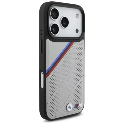 iPhone 17 Pro BMW M Tricolor Metal Logo MagSafe tok szürke-3666339480387 4 kép