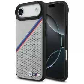 iPhone 17 Air BMW M Trikolor Fém Logó MagSafe tok szürke