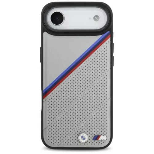iPhone 17 Air BMW M Trikolor Fém Logó MagSafe tok szürke-3666339480370 3 kép