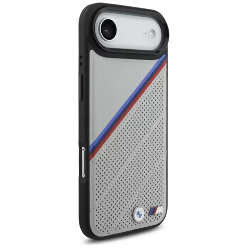 iPhone 17 Air BMW M Trikolor Fém Logó MagSafe tok szürke-3666339480370 4 kép