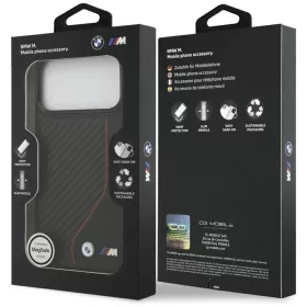 iPhone 17 Pro Max BMW M Carbon Line & Logo MagSafe piros tok