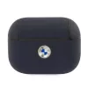 BMW BMAPSSLNA AirPods Pro tok sötétkék/navy valódi bőr ezüst logóval