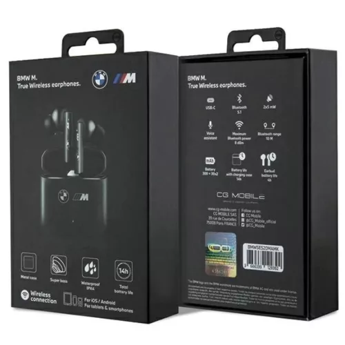 BMW Bluetooth fejhallgató BMWSES20MAMK TWS + dokkoló állomás feket-3666339129392 5 kép
