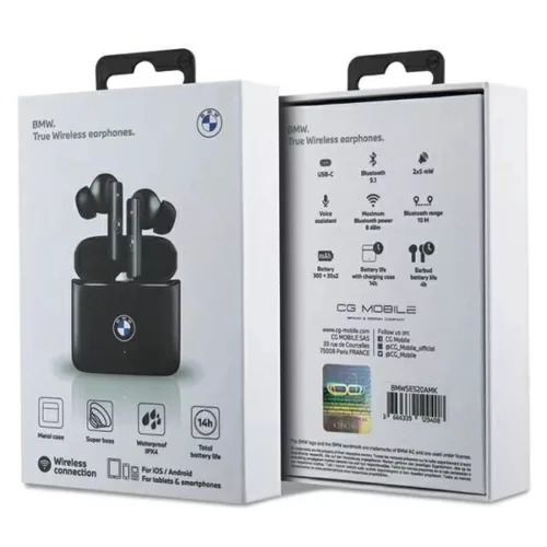 BMW Bluetooth fülhallgató BMWSES20AMK TWS + dokkolóállomás fekete-3666339129408 5 kép