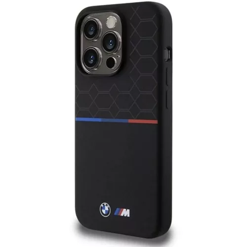  iPhone 15 Pro Fekete BMW M Szilikon Mintás MagSafe tok-3666339145965 2 kép