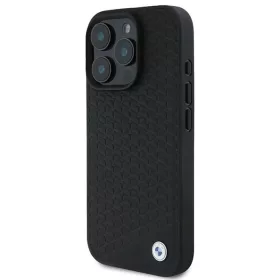  iPhone 16 Pro Max Fekete BMW Signature bőrtok Diamond Metal Logo Mag-3666339323233 2 kép