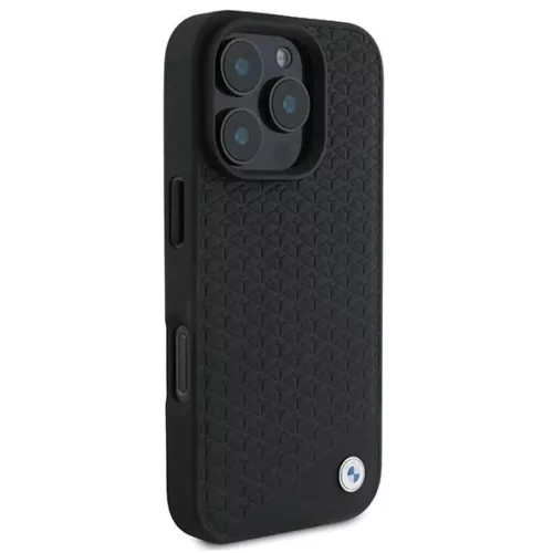  iPhone 16 Pro Max Fekete BMW Signature bőrtok Diamond Metal Logo Mag-3666339323233 4 kép