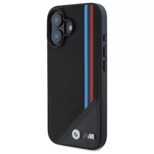  iPhone 16 Fekete BMW M Meshed Tricolor Stripes MagSafe tok-3666339323769 2 kép