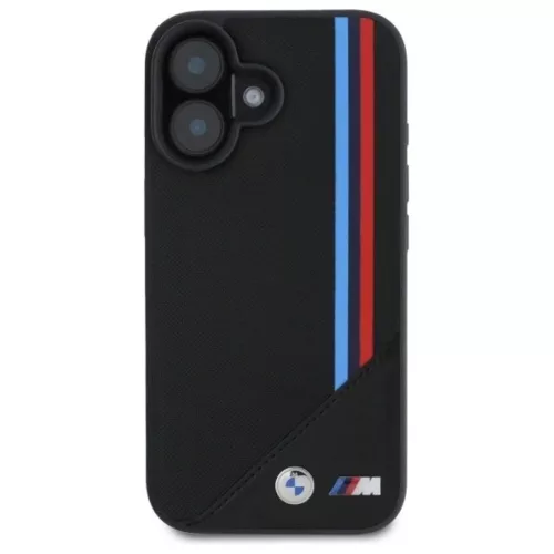 iPhone 16 Fekete BMW M Meshed Tricolor Stripes MagSafe tok-3666339323769 3 kép