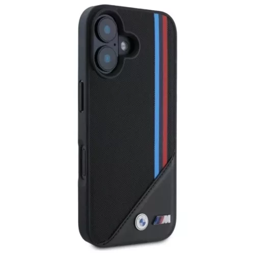 iPhone 16 Fekete BMW M Meshed Tricolor Stripes MagSafe tok-3666339323769 4 kép